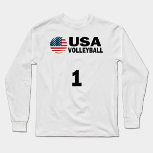 USA Volleyball #1 T-shirt Design Long Sleeve T-Shirt